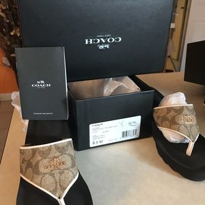 Authentic coach Wedge shoes , or sandals